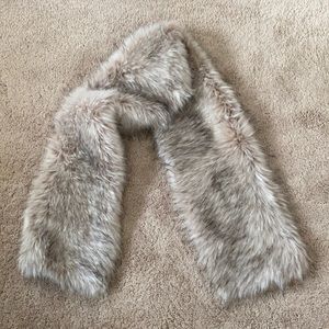 Fur shawl - light brown, perfect for bridesmaid